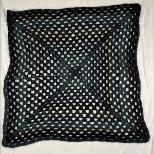 Black and Gray Crochet Blanket